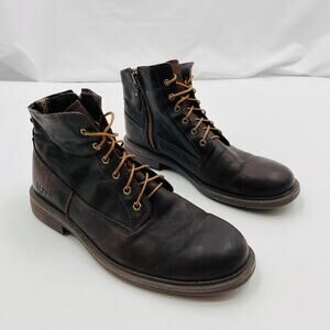 Ugg Dark Brown Leather Lace Up Boots